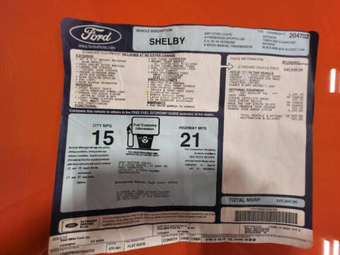 2007 Ford Shelby GT500