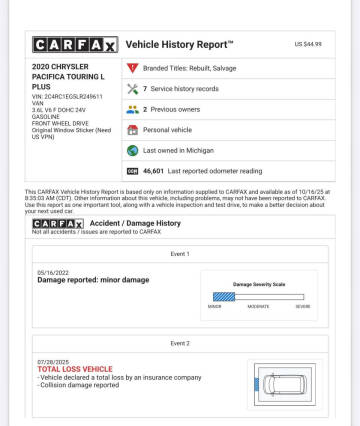 2020 Chrysler Pacifica