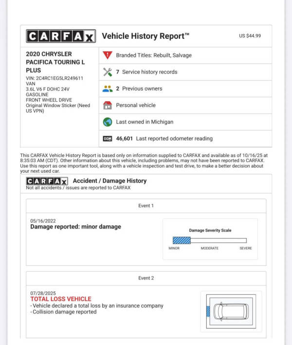 2020 Chrysler Pacifica