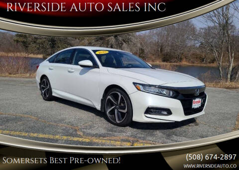 2019 Honda Accord for sale at RIVERSIDE AUTO SALES INC in Somerset MA