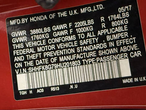 2017 Honda Civic Type R Touring