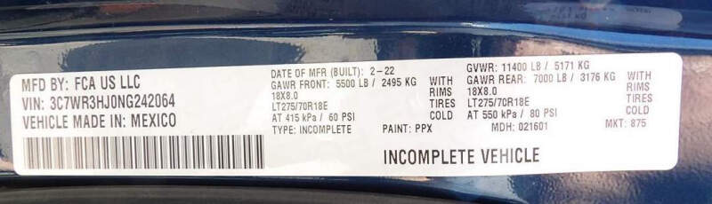2022 RAM 3500