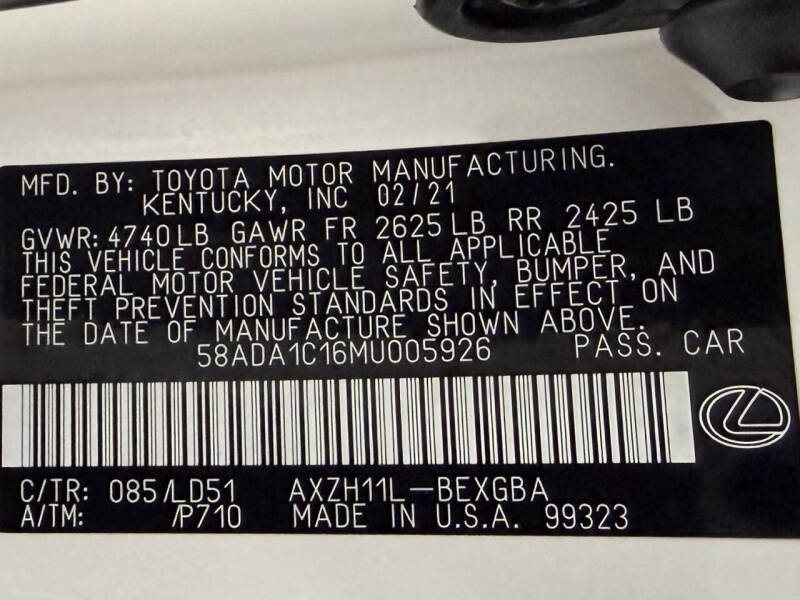 2021 Lexus ES 300h