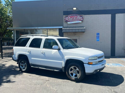 2002 Chevrolet Tahoe for sale at Rent To Own Auto Showroom - Rent To Own Inventory in Modesto CA