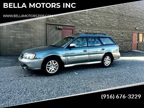 2001 Subaru Outback for sale at BELLA MOTORS INC in Auburn CA