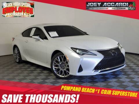 2022 Lexus RC 350 for sale at PHIL SMITH AUTOMOTIVE GROUP - Joey Accardi Chrysler Dodge Jeep Ram in Pompano Beach FL