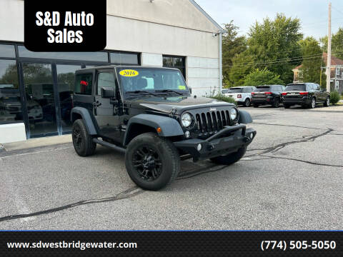 2016 Jeep Wrangler for sale at S&D Auto Sales in West Bridgewater MA
