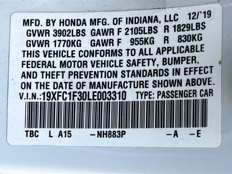2020 Honda Civic EX