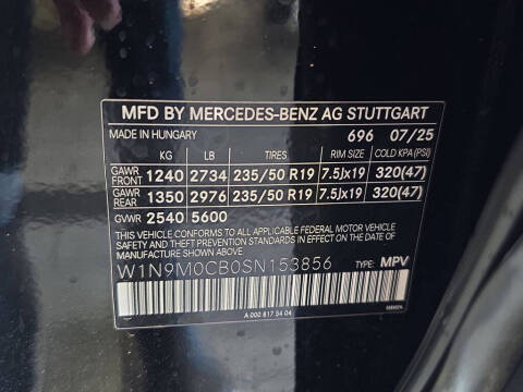 2025 Mercedes-Benz EQB EQB 250+