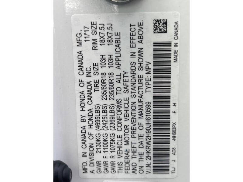 2018 Honda CR-V Touring