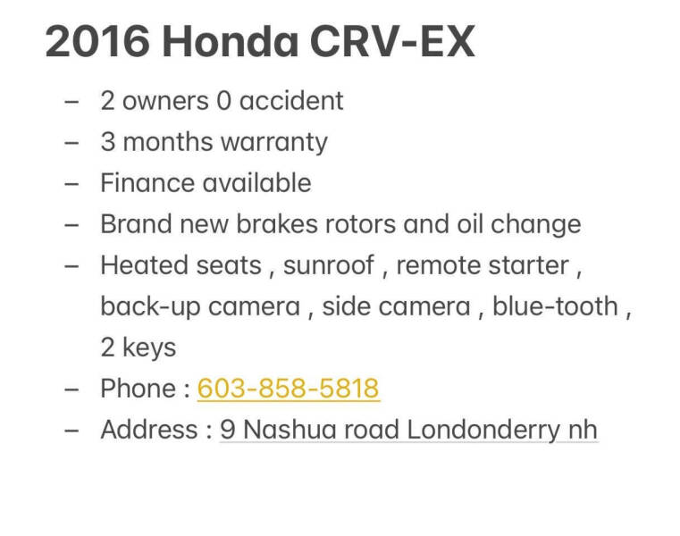 2016 Honda CR-V EX