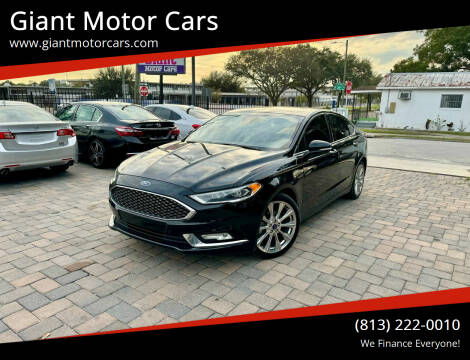 2017 Ford Fusion for sale at Giant Motor Cars in Tampa FL