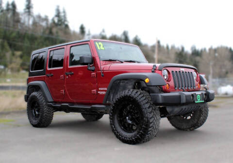 2012 Jeep Wrangler Unlimited for sale at GQ Motorsports in Auburn WA