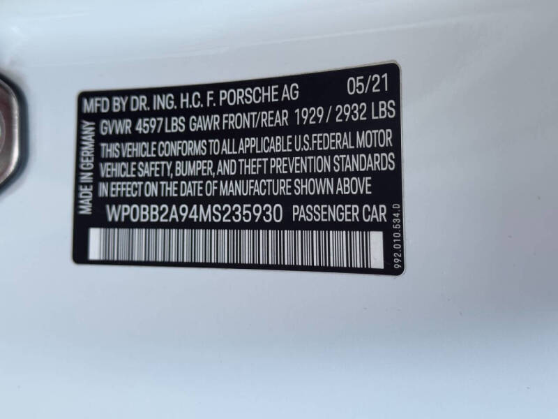 2021 Porsche 911 Targa 4S