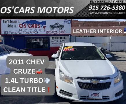2011 Chevrolet Cruze for sale at Os'Cars Motors in El Paso TX