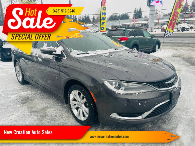 2015 Chrysler 200 for sale at New Creation Auto Sales in Everett WA