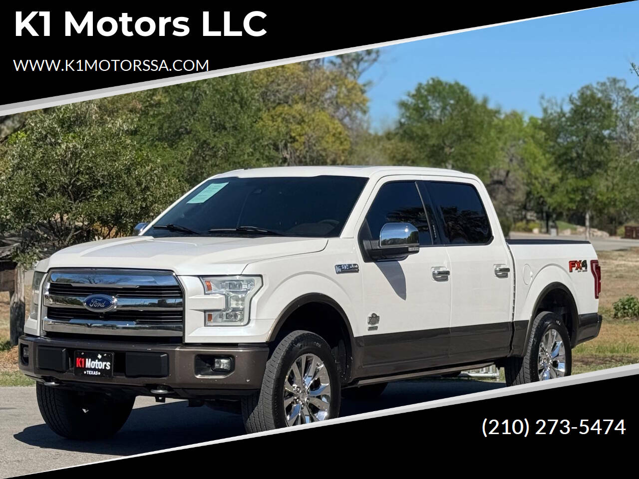 White 2015 Ford F-150 Pickup Truck Four-Wheel Drive Automatic