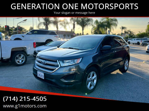 2016 Ford Edge for sale at GENERATION ONE MOTORSPORTS in La Habra CA