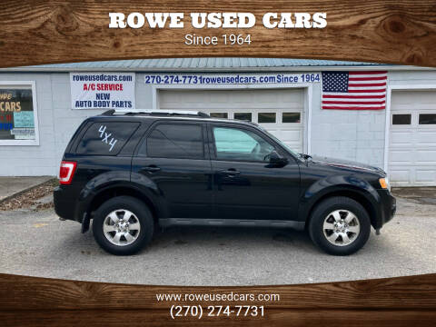 2012 Ford Escape for sale at Rowe Used Cars in Beaver Dam KY