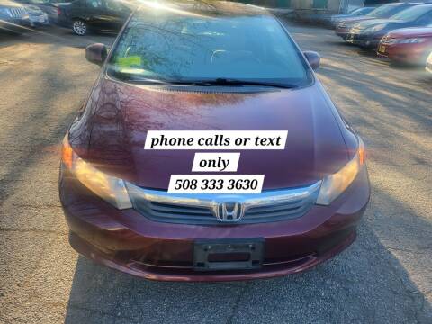 2012 Honda Civic for sale at Emory Street Auto Sales and Service in Attleboro MA