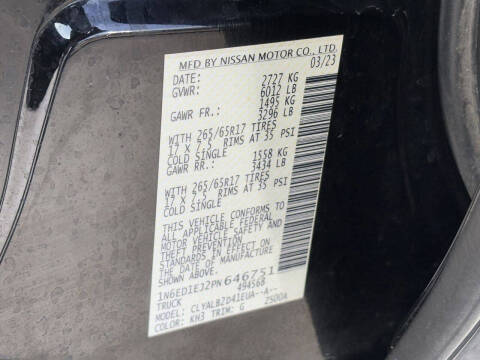 2023 Nissan Frontier SV