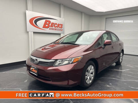 2012 Honda Civic for sale at Becks Auto Group in Mason OH