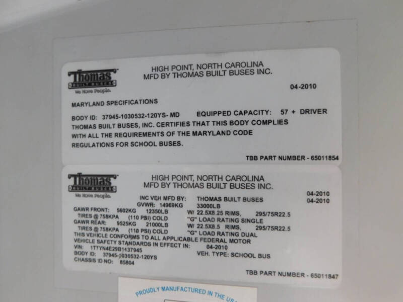 2011 Thomas Built Buses Saf-T-Liner HDX