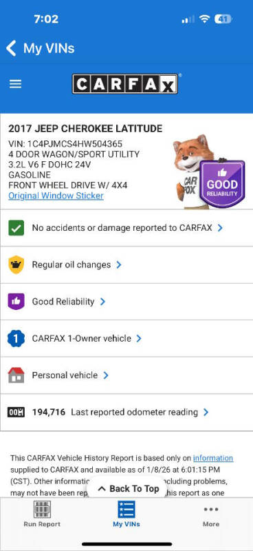 2017 Jeep Cherokee Latitude