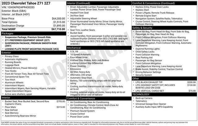 2023 Chevrolet Tahoe Z71