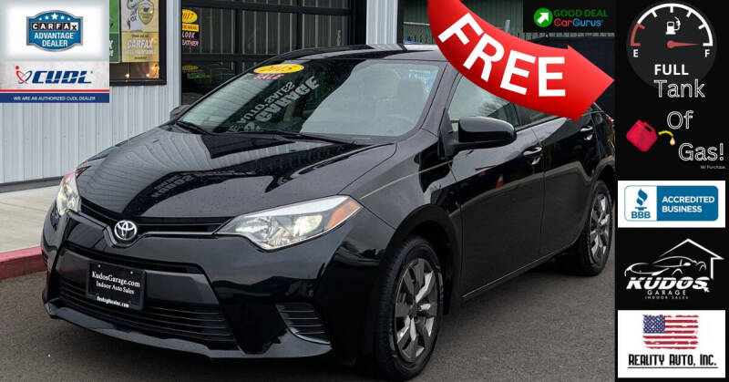 2015 Toyota Corolla for sale at Reality Auto Inc. in Salem OR