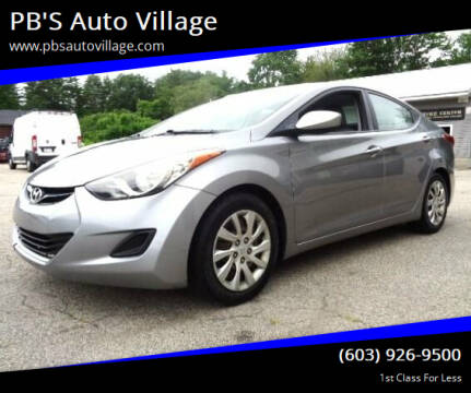 2012 Hyundai Elantra for sale at PB'S Auto Village in Hampton Falls NH