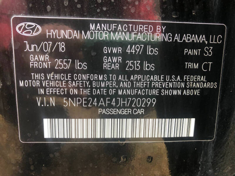 2018 Hyundai Sonata SE