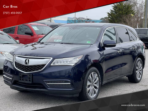 2015 Acura MDX for sale at Car Bros in Virginia Beach VA
