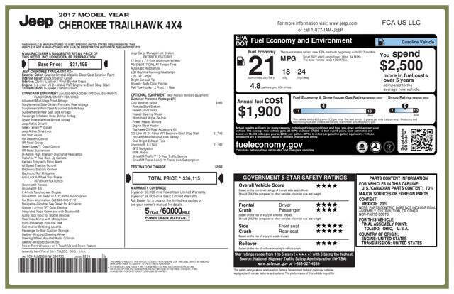 2017 Jeep Cherokee Trailhawk