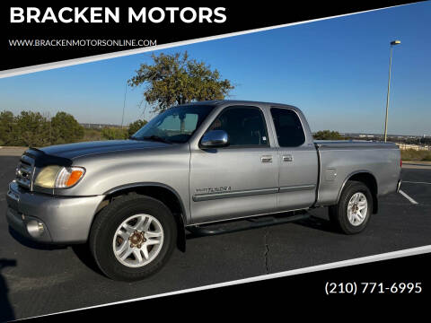 2003 Toyota Tundra for sale at BRACKEN MOTORS in San Antonio TX