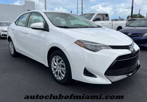 2018 Toyota Corolla for sale at AUTO CLUB OF MIAMI, INC in Miami FL