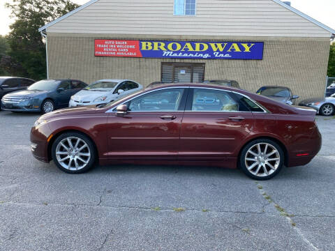 2015 Lincoln MKZ for sale at Broadway Motoring Inc. in Ayer MA