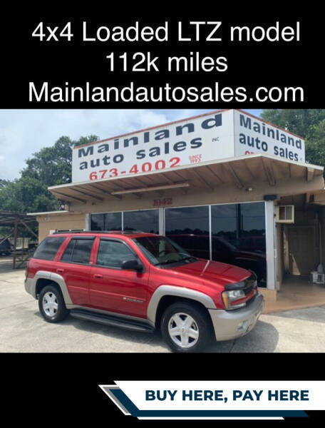 2002 Chevrolet TrailBlazer for sale at Mainland Auto Sales Inc in Daytona Beach FL