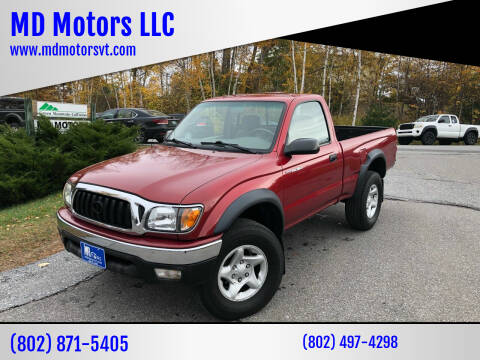 2003 Toyota Tacoma for sale at MD Motors LLC in Williston VT