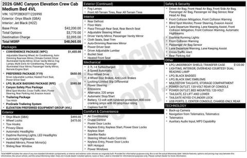 2026 GMC Canyon Elevation