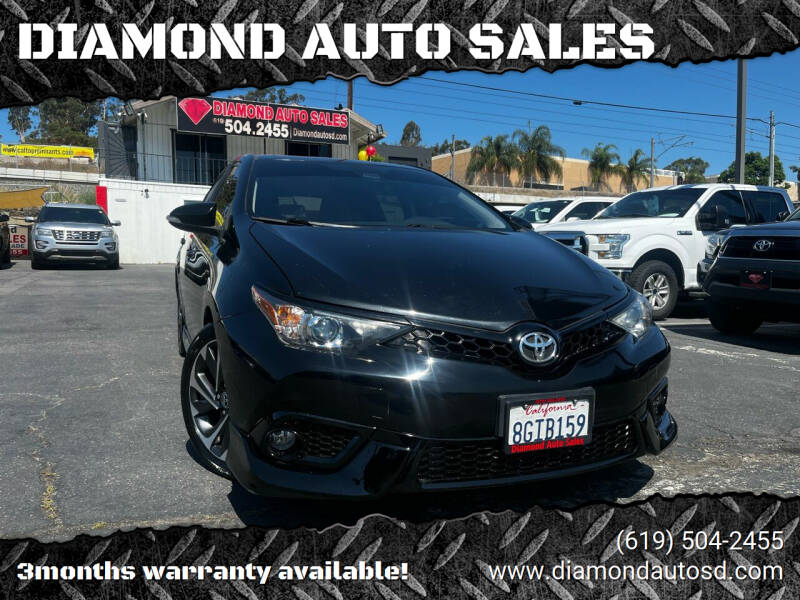 2017 Toyota Corolla iM for sale at DIAMOND AUTO SALES in El Cajon CA