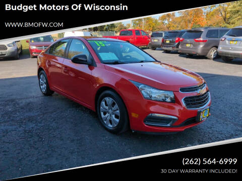 2015 Chevrolet Cruze for sale at Budget Motors of Wisconsin in Racine WI