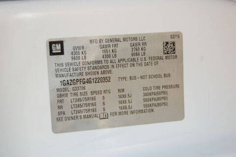 2016 Chevrolet Express LT 3500