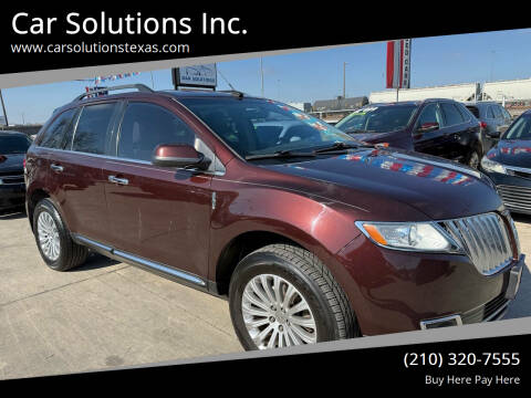 2012 Lincoln MKX for sale at Car Solutions Inc. in San Antonio TX