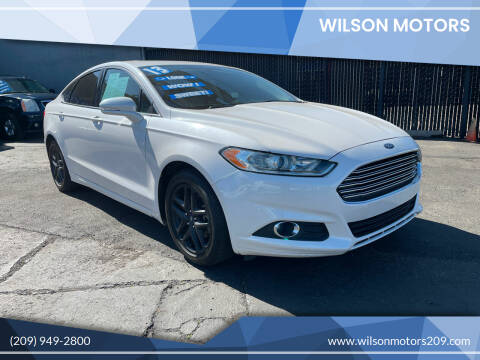 2013 Ford Fusion for sale at WILSON MOTORS in Stockton CA