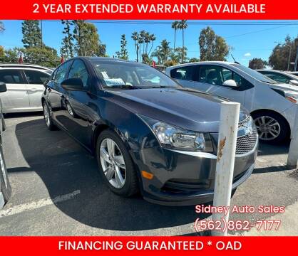 2014 Chevrolet Cruze for sale at Sidney Auto Sales in Downey CA