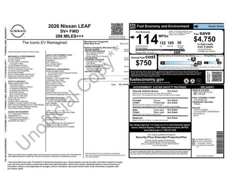 2026 Nissan LEAF SV+
