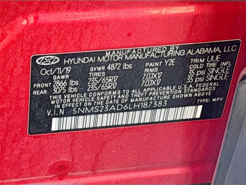 2020 Hyundai Santa Fe SE