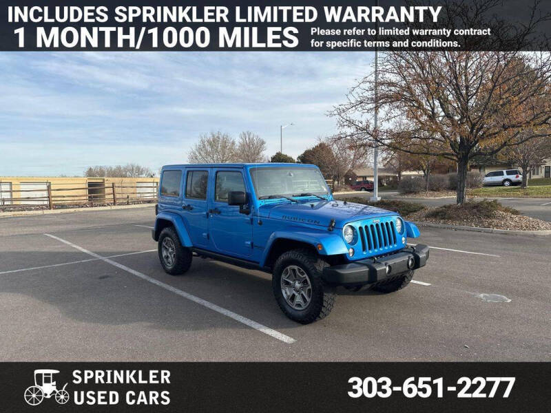 2016 Jeep Wrangler Unlimited for sale at Sprinkler Used Cars in Longmont CO