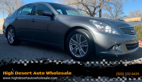 2015 Infiniti Q40 for sale at High Desert Auto Wholesale in Albuquerque NM